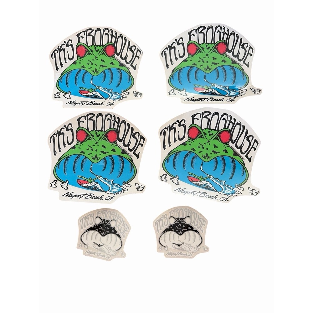 Glossy Vinyl TK's FROGHOUSE California‎ Surf Beach Newport Beach Shop Lot Of 6
